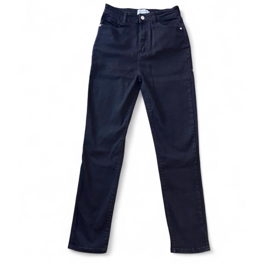 Women's High-Rise Straight Jeans — Black